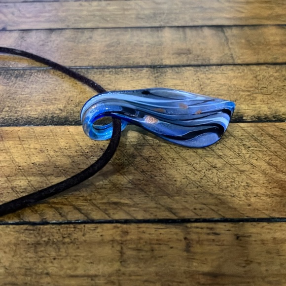 Murano glass blue pendant necklace - Picture 6 of 6